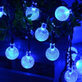 Remote Control Usb Bubble Ball Outdoor Holiday Decoration String Lights (Option: Warm white50)