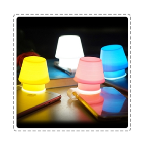 Mabor Stylish Cute Silicone Mobile Phone Holder Night Light Lamp Lampshade Gifts (Color: White)