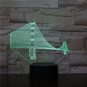 Manhattan Bridge Night Light Creative Gift Illusion Led Colorful Light (Option: Touch remote control)