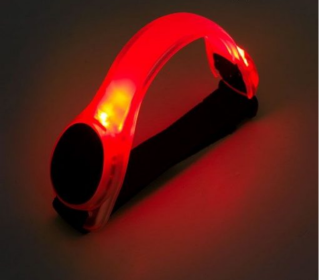 1X Clignotant LED S√©curit√© Nuit R√©fl√©chissant Ceinture Strap Arm Band Brassard V√©lo Courir S√©curit√© dans les Sports En Plein Air Sport Durable (Color: Red)