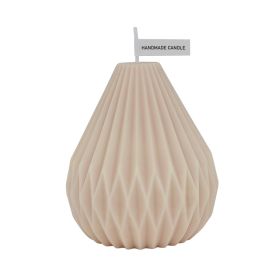 Nordic Style Geometric Lines Pear Shaped Aromatherapy Candles (Color: Coffee)