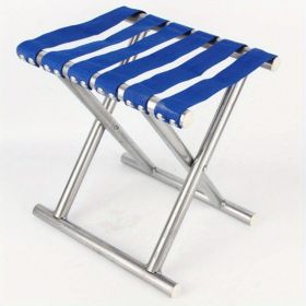 1pc Durable Folding Stool; Portable Stool For Camping Fishing; Fishing Accessories (Items: Without Backrest, Color: Blue)